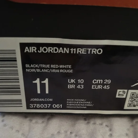 Jordan Men's Black and Red High-Top Sneakers - Picture 8 of 13